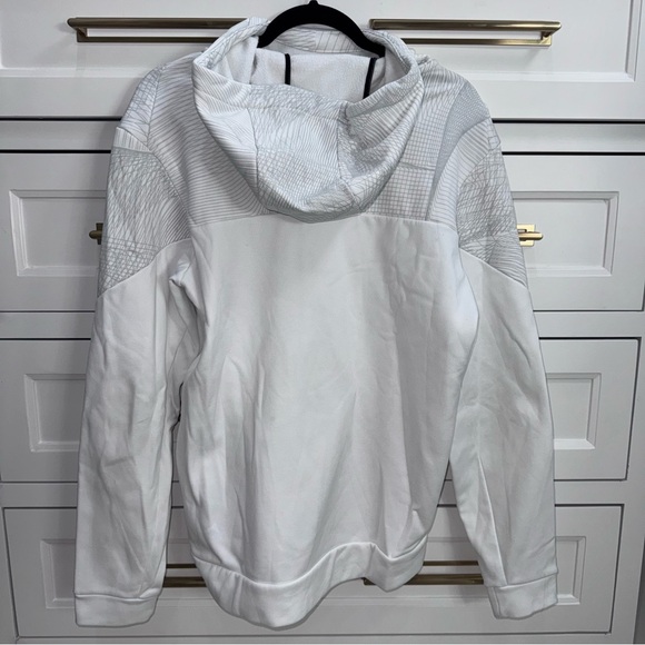 AUTHENTIC White NIKE THERMA DRY GRID GRAPHIC HOODIE Men’s Medium - Picture 5 of 9